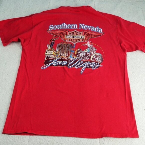 Harley Davidson Las Vegas NV Red Running Cool XL - Picture 2 of 6